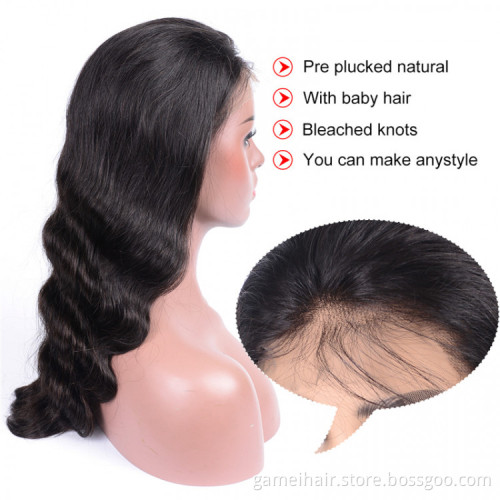 Cheap Raw Brazilian Virgin Human Hair Hd Full 360 Lace Wig Cuticle Aligned Body Wave Transparent Lace Wig For Black Women